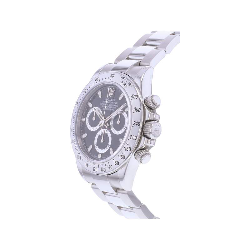 Montre d'occasion ROLEX Cosmograph Daytona homme mouvement automatique certifié (cosc) bracelet acier - vue D2