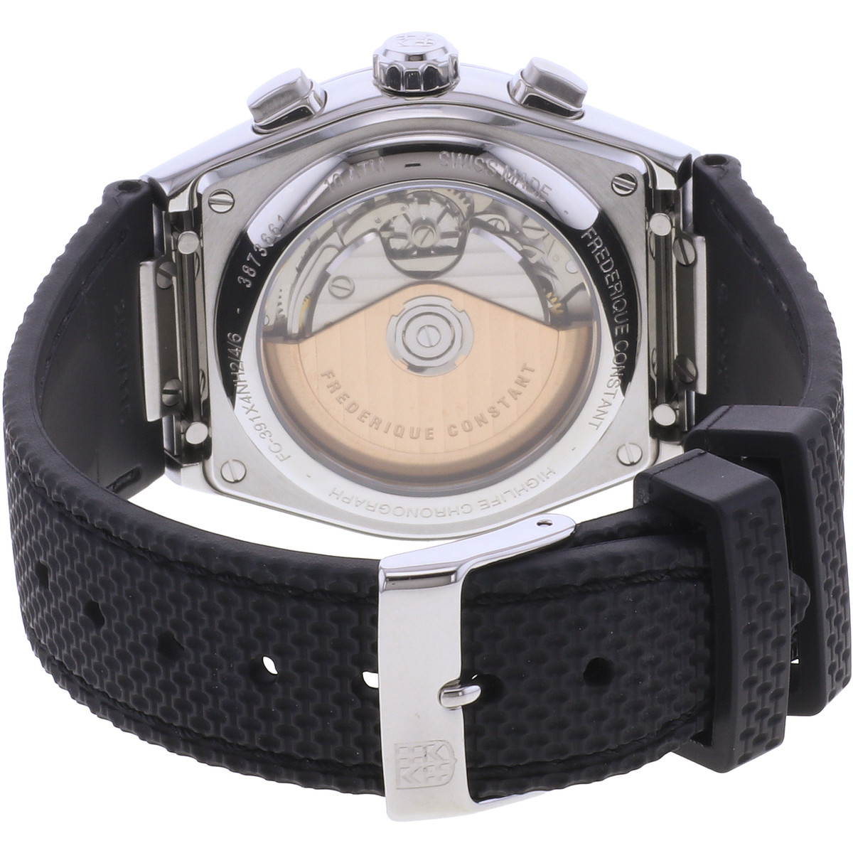Montre d'occasion FREDERIQUE CONSTANT Highlife Chronographe Automatic homme automatique bracelet caoutchouc - vue 3