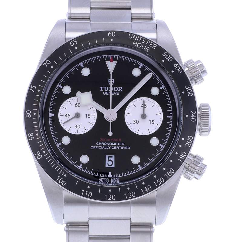 Montre d'occasion TUDOR Black Bay 41 Chrono homme mouvement automatique certifié (cosc) bracelet acier - vue D1