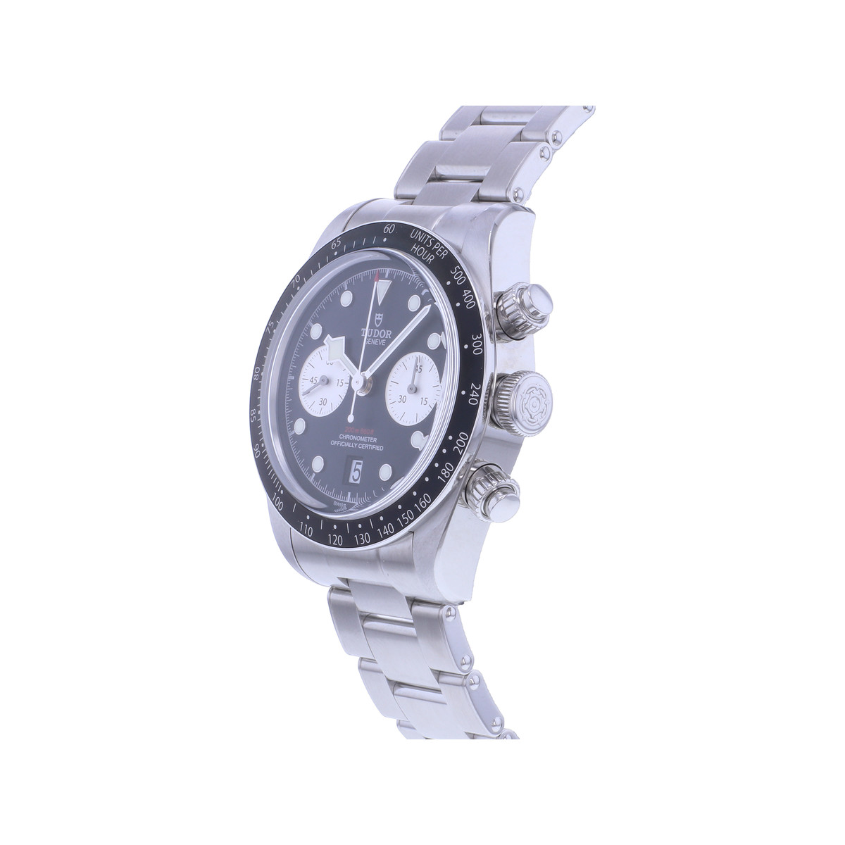 Montre d'occasion TUDOR Black Bay 41 Chrono homme mouvement automatique certifié (cosc) bracelet acier - vue D2