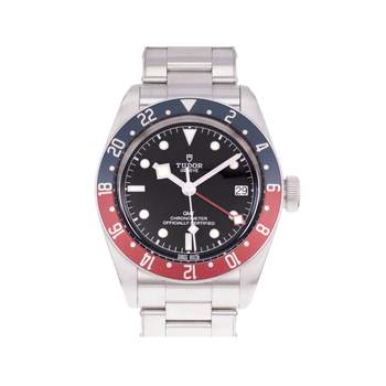 Montre d'occasion TUDOR Black Bay GMT homme mouvement automatique certifié (cosc) bracelet acier