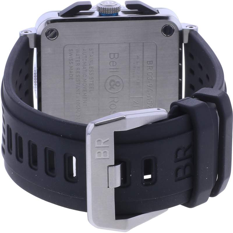 Montre d'occasion BELL & ROSS BR03-94 Chronographe ALPINE homme automatique bracelet caoutchouc - vue 3