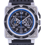 Montre d'occasion BELL & ROSS BR03-94 Chronographe ALPINE homme automatique bracelet caoutchouc - vue D1