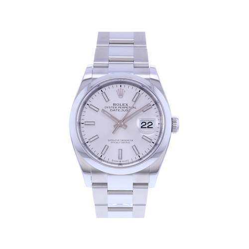 Montre d'occasion ROLEX DateJust 36 homme mouvement automatique certifié (cosc) bracelet acier