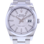 Montre d'occasion ROLEX DateJust 36 homme mouvement automatique certifié (cosc) bracelet acier - vue D1
