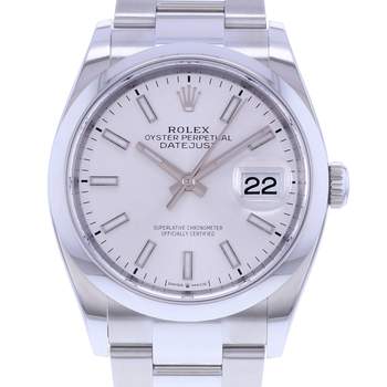 Montre d'occasion ROLEX DateJust 36 homme mouvement automatique certifié (cosc) bracelet acier