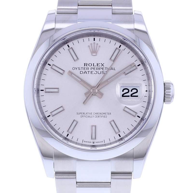Montre d'occasion ROLEX DateJust 36 homme mouvement automatique certifié (cosc) bracelet acier - vue D1