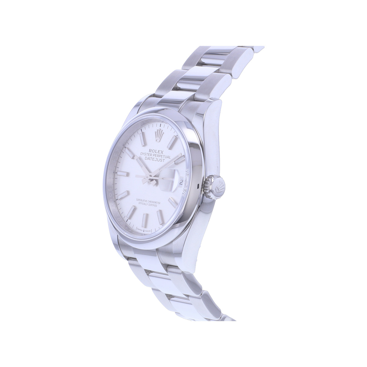 Montre d'occasion ROLEX DateJust 36 homme mouvement automatique certifié (cosc) bracelet acier - vue D2