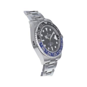 Montre d'occasion ROLEX GMT-Master II Batman homme mouvement automatique certifié (cosc) bracelet acier