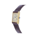 Montre d'occasion CARTIER Tank Must Vermeil XL homme quartz bracelet cuir cresus - vue D2