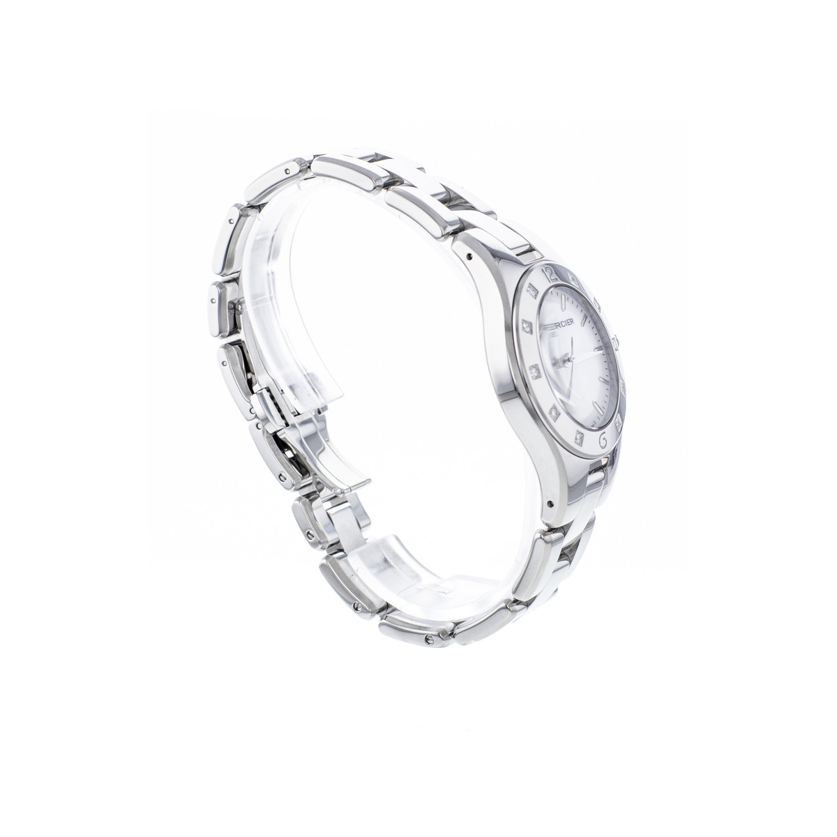 Montre d'occasion BAUME ET MERCIER Linea Diamants femme quartz bracelet acier - vue 2