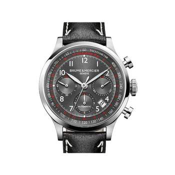 Montre d'occasion BAUME ET MERCIER Capeland Chronographe homme automatique bracelet cuir d'origine