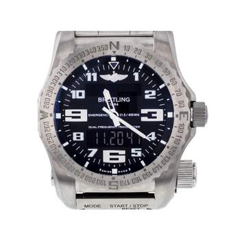 Montre d'occasion BREITLING Emergency II homme quartz bracelet titane