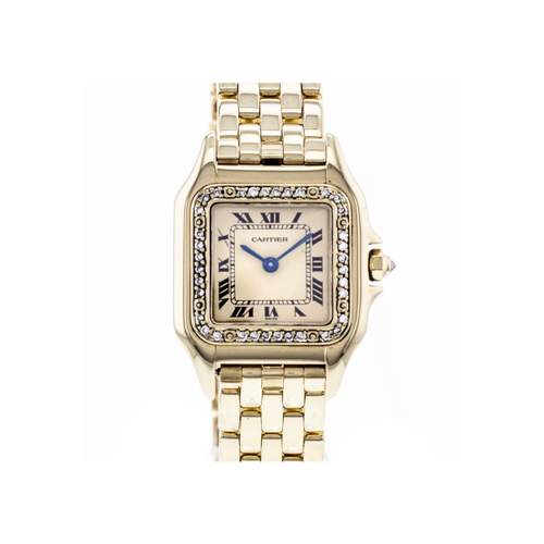 Montre d'occasion CARTIER Panthère femme quartz bracelet or jaune 750/000