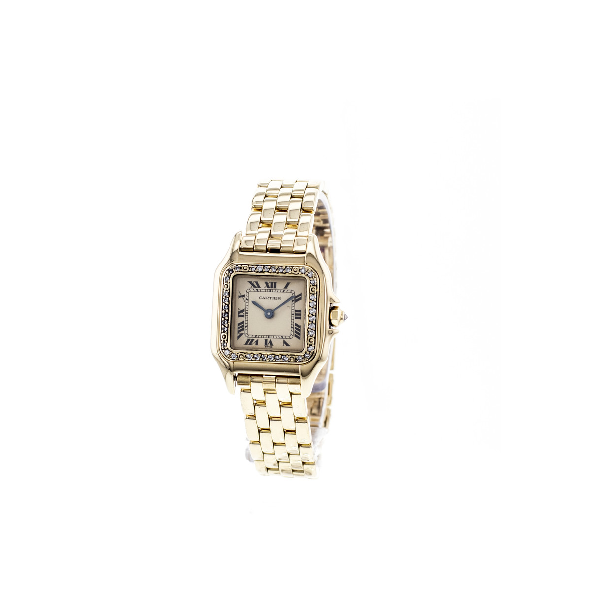 Montre d'occasion CARTIER Panthère femme quartz bracelet or jaune 750/000 - vue porté 3