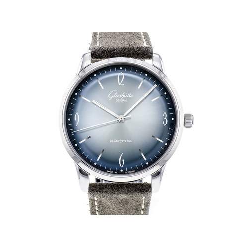 Montre d'occasion GLASHUTTE ORIGINAL Sixties Edition annuelle homme automatique bracelet cuir d'origine