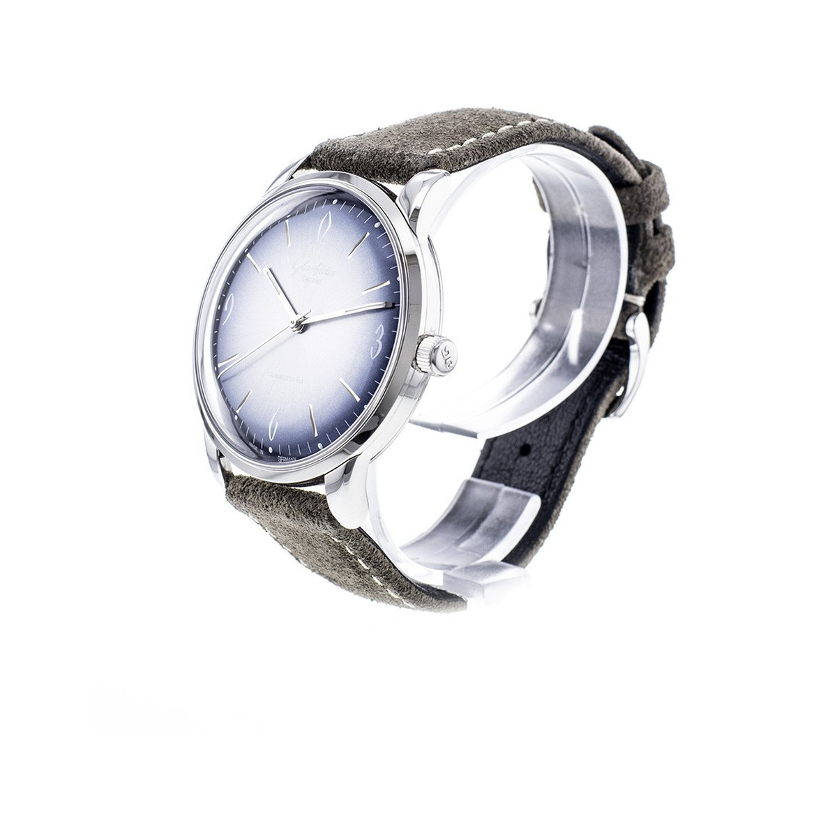 Montre d'occasion GLASHUTTE ORIGINAL Sixties Edition annuelle homme automatique bracelet cuir d'origine - vue D2