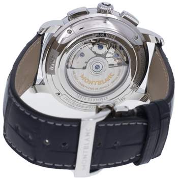 Montre d'occasion MONT BLANC 4810 Chronograph Automatic homme automatique bracelet cuir d'origine