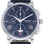 Montre d'occasion MONT BLANC 4810 Chronograph Automatic homme automatique bracelet cuir d'origine - vue D1