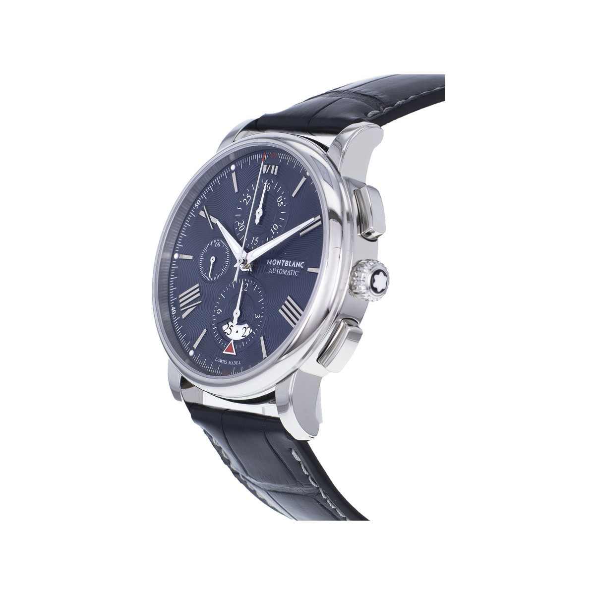Montre d'occasion MONT BLANC 4810 Chronograph Automatic homme automatique bracelet cuir d'origine - vue D2