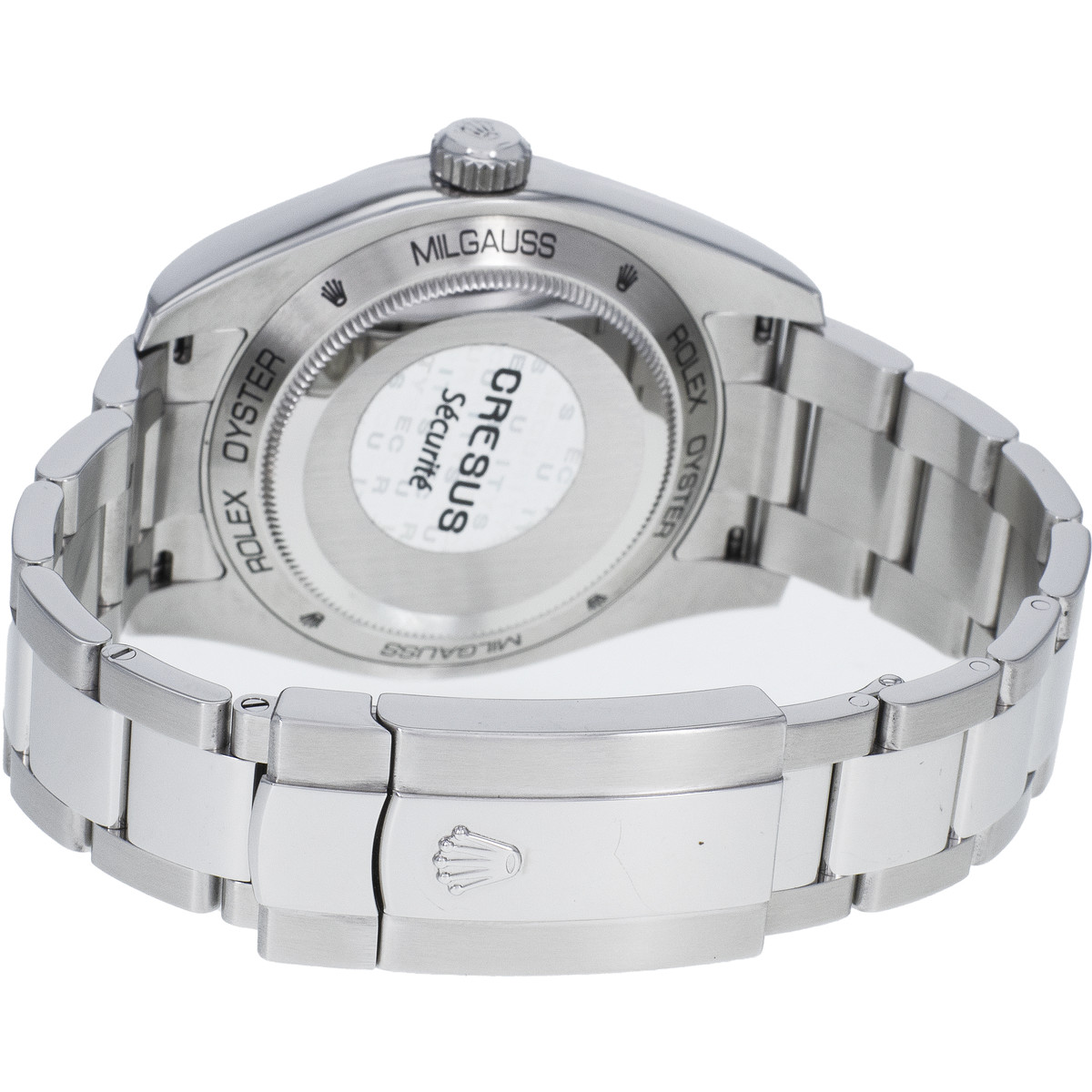 Montre d'occasion ROLEX Milgauss GV homme mouvement automatique certifié (cosc) bracelet acier - vue 3
