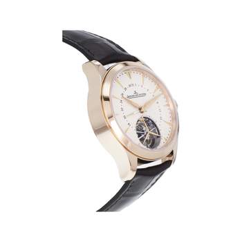 Montre d'occasion JAEGER LECOULTRE Master Date Tourbillon homme automatique bracelet cuir d'origine