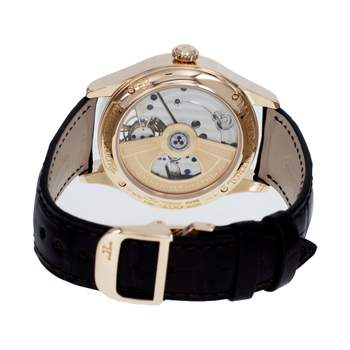 Montre d'occasion JAEGER LECOULTRE Master Date Tourbillon homme automatique bracelet cuir d'origine
