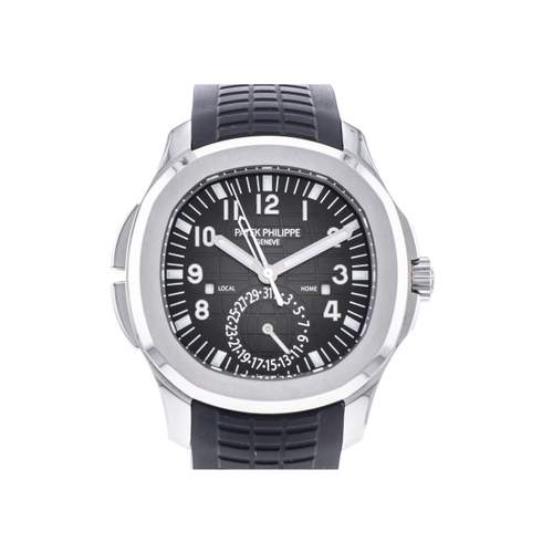 Montre d'occasion PATEK PHILIPPE Aquanaut Travel Time homme mouvement automatique certifié (cosc) bracelet caoutchouc