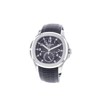 Montre d'occasion PATEK PHILIPPE Aquanaut Travel Time homme mouvement automatique certifié (cosc) bracelet caoutchouc