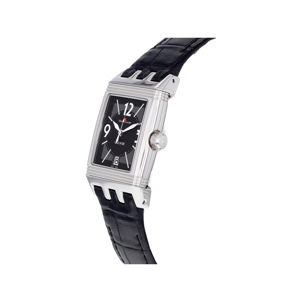 Montre d'occasion JAEGER LECOULTRE Reverso Gran'Sport mixte automatique bracelet cuir cresus - vue D2