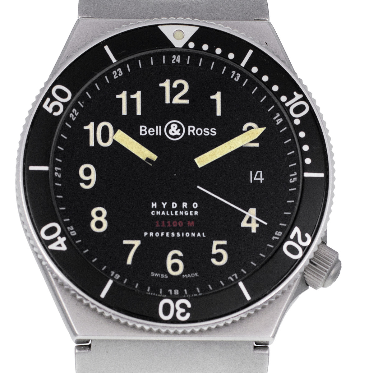 Montre d'occasion BELL & ROSS Hydromax 11000M homme quartz bracelet titane - vue D1