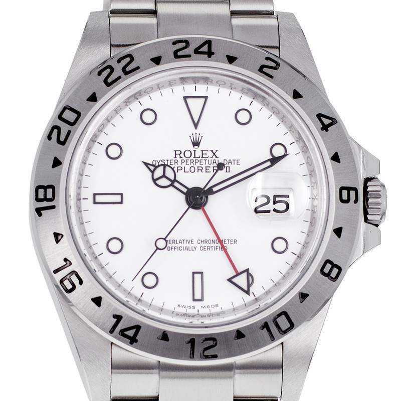 Montre d'occasion ROLEX Explorer II homme mouvement automatique certifié (cosc) bracelet acier - vue D1
