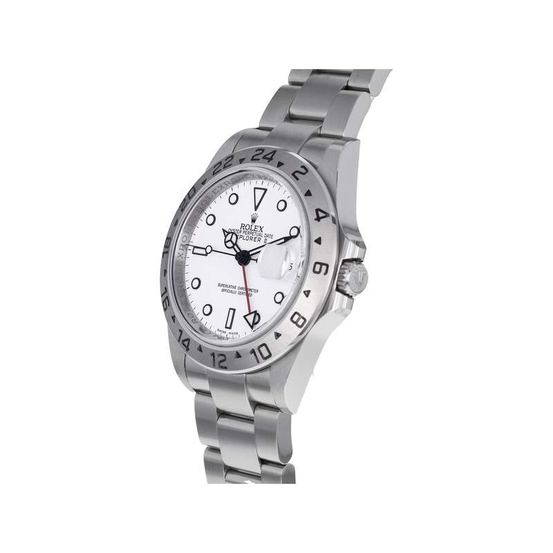 Montre d'occasion ROLEX Explorer II homme mouvement automatique certifié (cosc) bracelet acier - vue D2