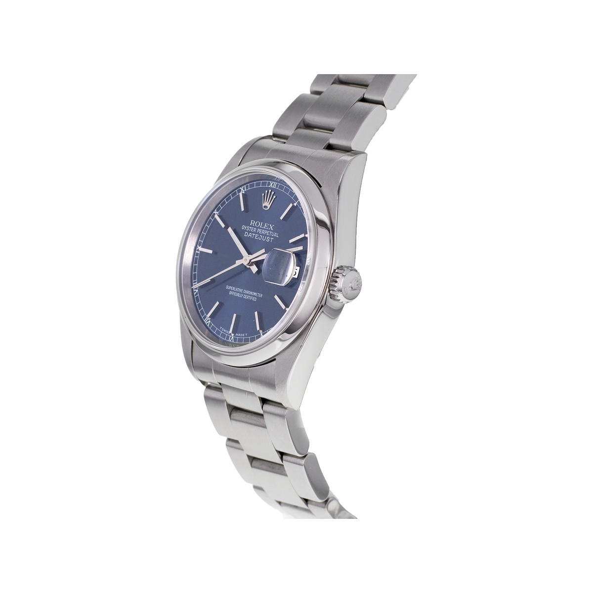 Montre d'occasion ROLEX DateJust mixte mouvement automatique certifié (cosc) bracelet acier - vue D2