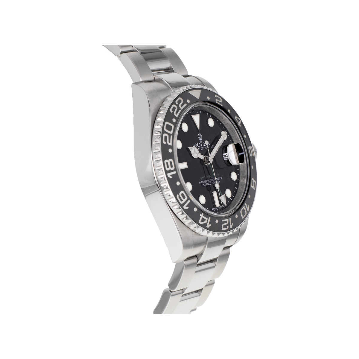 Montre d'occasion ROLEX GMT-Master II homme mouvement automatique certifié (cosc) bracelet acier - vue 2