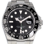 Montre d'occasion ROLEX GMT-Master II homme mouvement automatique certifié (cosc) bracelet acier - vue D1
