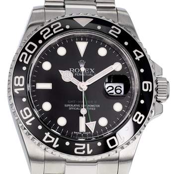Montre d'occasion ROLEX GMT-Master II homme mouvement automatique certifié (cosc) bracelet acier