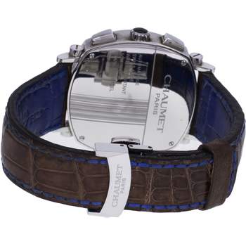 Montre d'occasion CHAUMET Dandy Chronographe homme automatique bracelet cuir d'origine