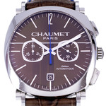 Montre d'occasion CHAUMET Dandy Chronographe homme automatique bracelet cuir d'origine - vue D1