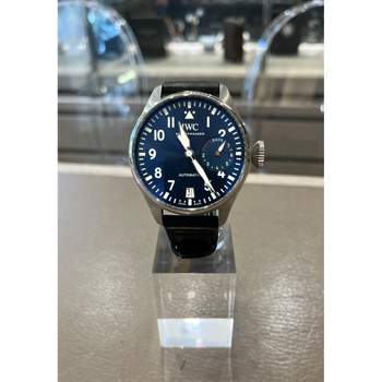 Montre d'occasion IWC Big Pilot 'Le Petit Prince' homme automatique bracelet cuir d'origine