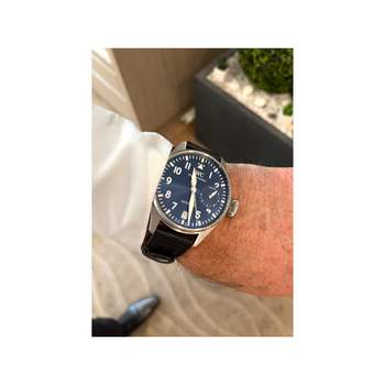 Montre d'occasion IWC Big Pilot 'Le Petit Prince' homme automatique bracelet cuir d'origine