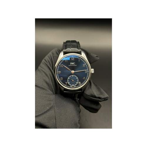 Montre d'occasion IWC Portugaise homme automatique bracelet cuir d'origine