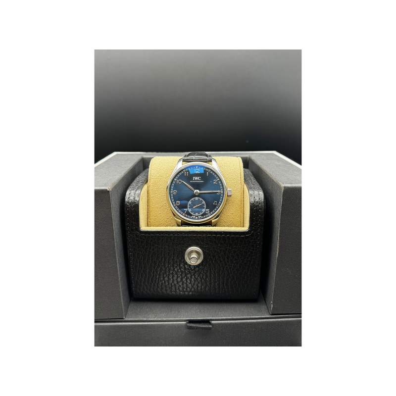 Montre d'occasion IWC Portugaise homme automatique bracelet cuir d'origine - vue D2