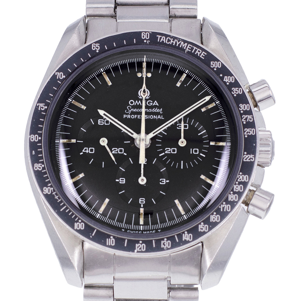 Montre d'occasion OMEGA Speedmaster 1969 homme mécanique bracelet acier - vue D1