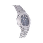 Montre d'occasion PATEK PHILIPPE Nautilus Phases de Lune homme mouvement automatique certifié (cosc) bracelet acier - vue 2