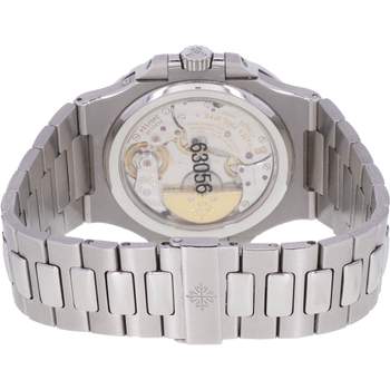 Montre d'occasion PATEK PHILIPPE Nautilus Phases de Lune homme mouvement automatique certifié (cosc) bracelet acier