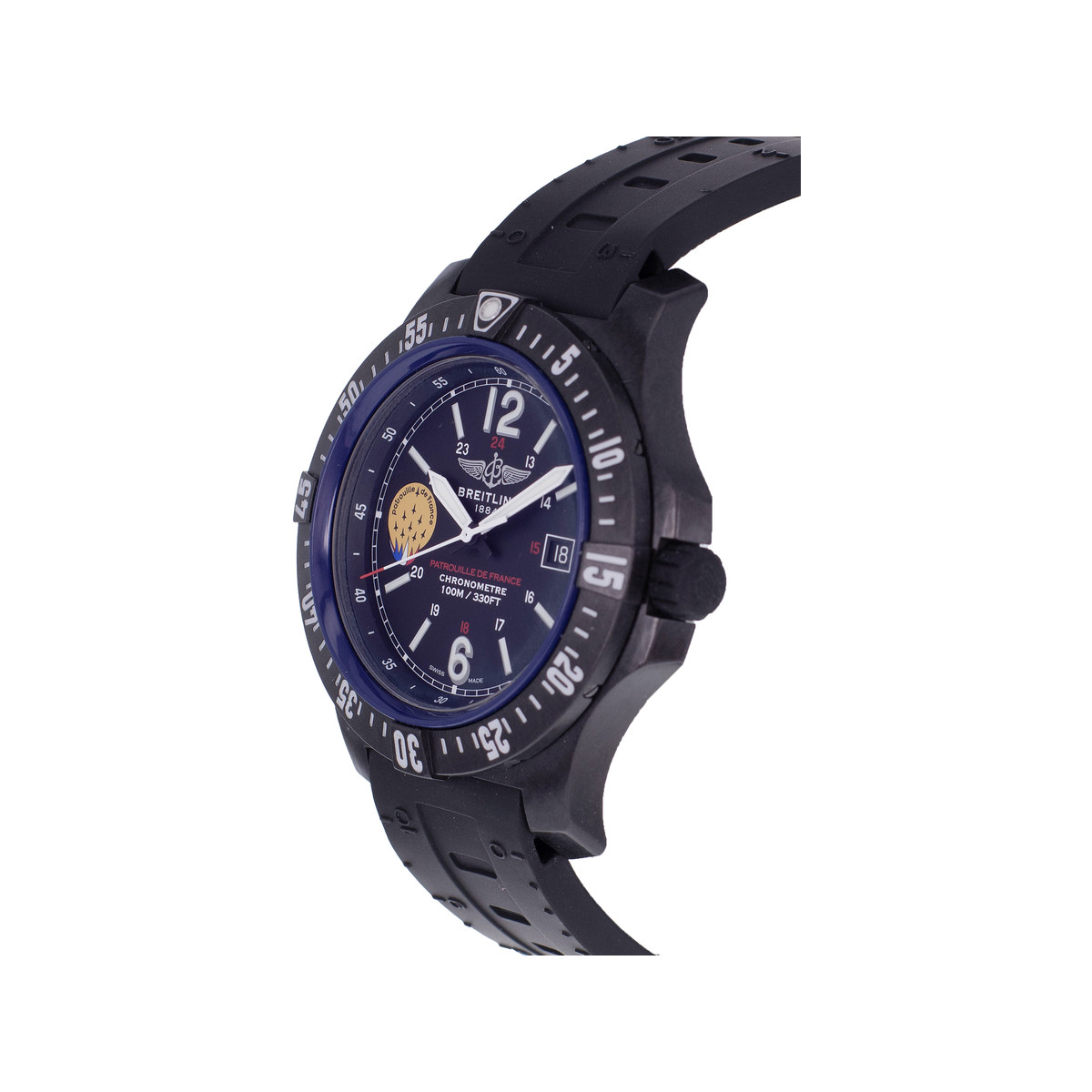 Montre d'occasion BREITLING Colt Skyracer Patrouille de France homme quartz bracelet caoutchouc - vue D2