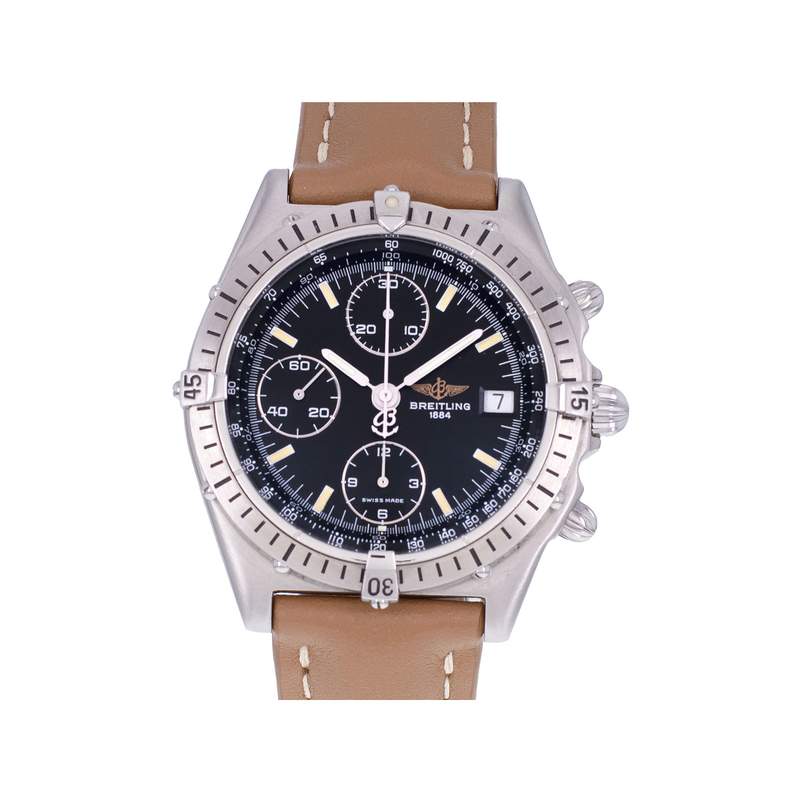Montre d'occasion BREITLING Chronomat homme automatique bracelet cuir cresus - vue 1