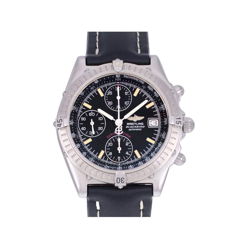 Montre d'occasion BREITLING Chronomat Blackbird homme automatique bracelet cuir cresus - vue 1