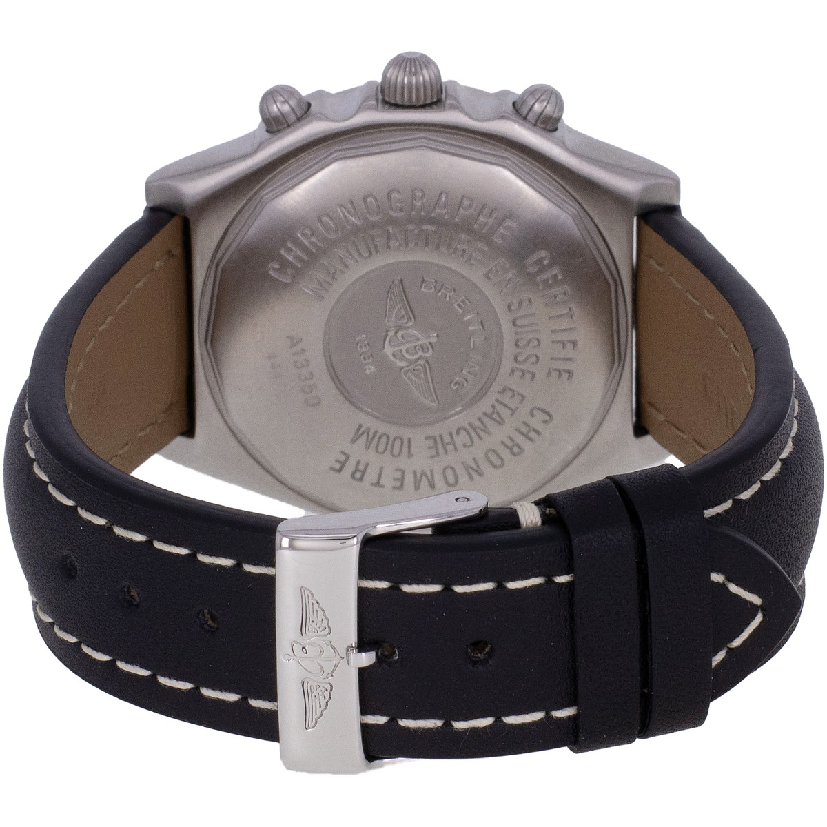 Montre d'occasion BREITLING Chronomat Blackbird homme automatique bracelet cuir cresus - vue 3